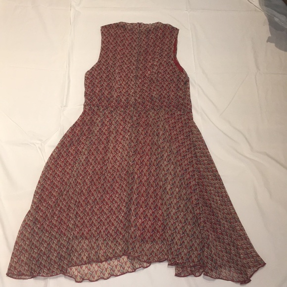 ML High Neck Leaf Print Dress - Picture 2 of 3